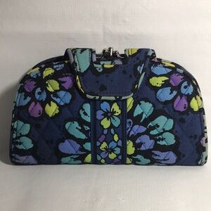 Vera Bradley Womens Indigo Pop Kiss N' Snap Large Wallet Clutch